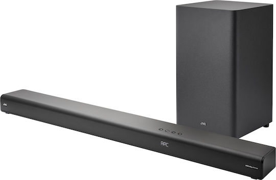 JVC Soundbar 3.1.2 Bluetooth και HDMI 360W με Ασύρματο Subwoofer και Τηλεχειριστήριο Μαύρο TH-E754B