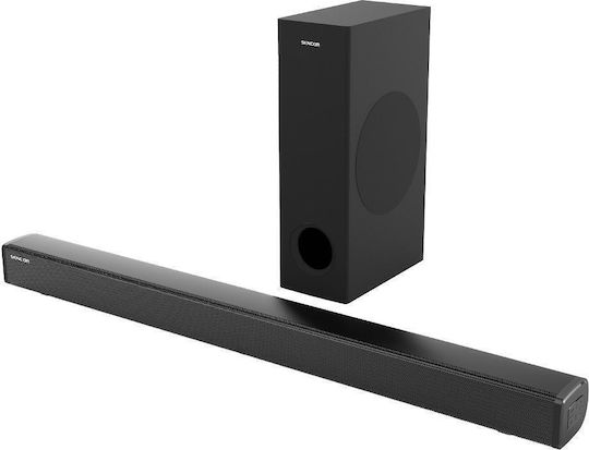 Sencor Саундбар 2.1 Bluetooth и HDMI 160W с Безжичен Субуфер и Дистанционно SSB 5500BW