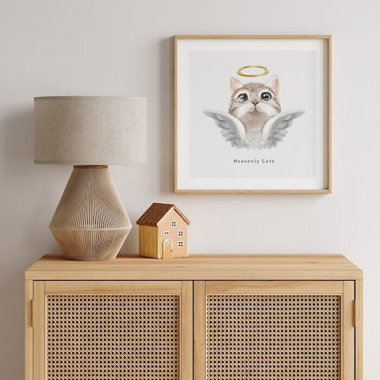 Walls Kids Wall Art Angelic Kitten Framed