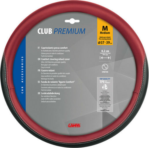 Lampa Auto-Lenkradabdeckung Club mit Durchmesser 37-39cm Synthetisch Rot