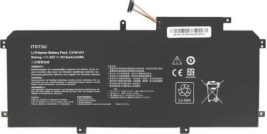 Mitsu Compatible Battery for Asus Zenbook Asus ZenBook UX305C, UX305F with 3610mAh