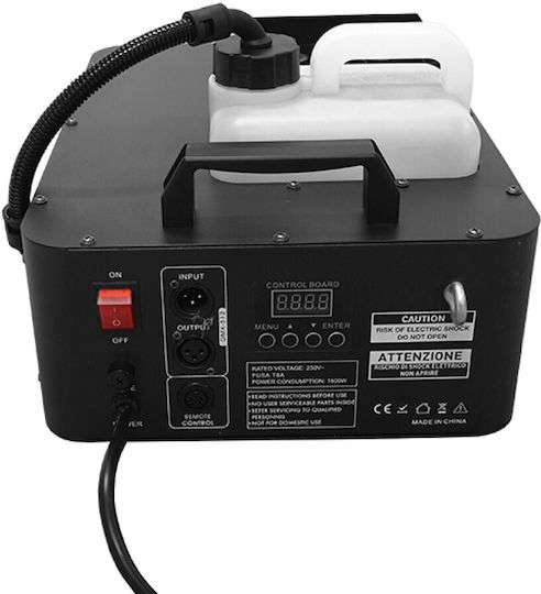 GloboStar DMX512 Fog Machine 1500W LED Wireless Remote Compatible with DMX Control