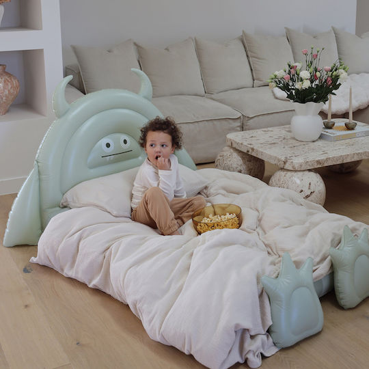 Sunnylife Φουσκωτό Στρώμα Ύπνου Διπλό Monster 185x145x80εκ. Πράσινο