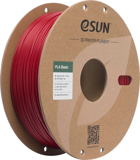 Esun PLA 3D Printer Filament 1.75mm Fire Engine Red 1kg 1τμχ (Spool)