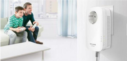TP-LINK TL-PA8010P KIT v1 Powerline Dublu pentru Conexiune prin Cablu cu Prin trecere Prize și Port Gigabit Ethernet