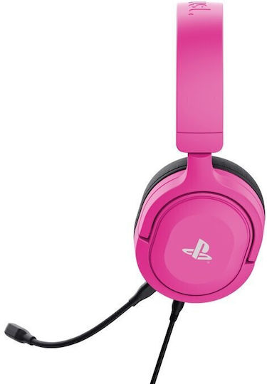 Trust GXT 498 Forta Over Ear Gaming Headset with 3.5 mm Pink Connectivity for PS5