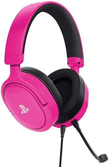 Trust GXT 498 Forta Over Ear Gaming Headset with 3.5 mm Pink Connectivity for PS5