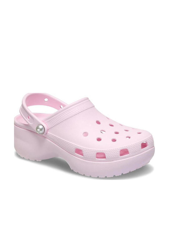 Crocs Classic Pearl Γυναικεία Σαμπό Ροζ Crocs Classic Pearl Γυναικεία Σαμπό Ροζ