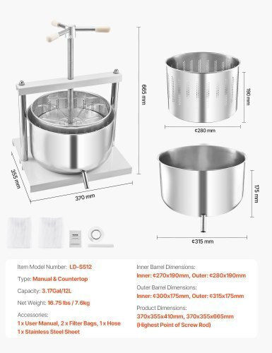 Vevor GJYZJTMBXG126ECPKV0 Bottling Product
