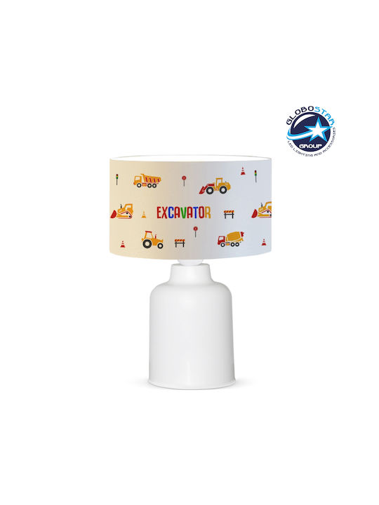 GloboStar Led Kids Portable Lamp Excavator White 24x24x32εκ.