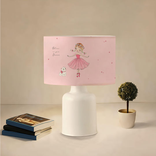GloboStar Led Kids Portable Lamp Ballerina Pink 24x24x32εκ.
