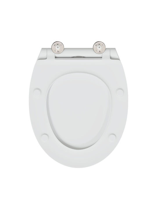 vidaXL Plastic Soft Close Toilet Seat White 37.5cm 42002365