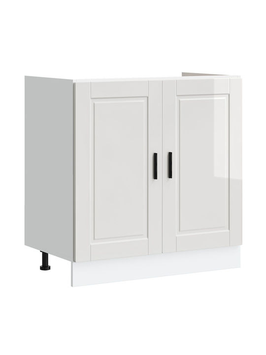 Dulap pentru Chiuvetă Alb lucios 80x46x84.5buc