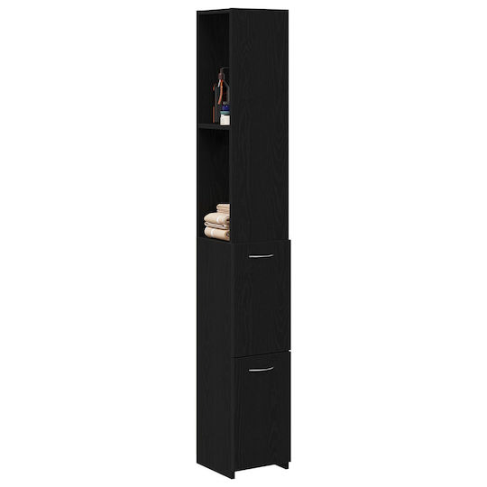 vidaXL 862669 Στήλη Μπάνιου Δαπέδου 25x25x170cm Δρυς
