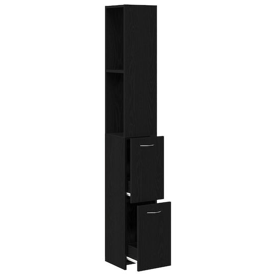 vidaXL Στήλη Μπάνιου Δαπέδου Μ25xΒ25xΥ170cm Δρυς