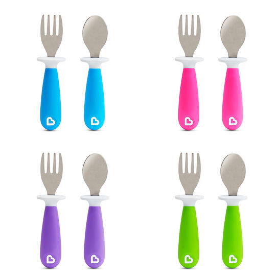 Munchkin Baby Set with Fork made of Metal for 12+ months Blue 2pcs