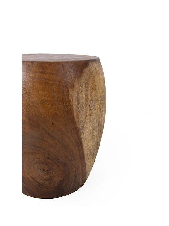 Stool For Living Room Wooden Nual Natural 42x42x54cm
