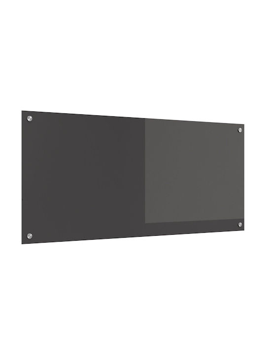 vidaXL Rectangular Glass Back Dark Gray 110x50x0.6cm 42001311
