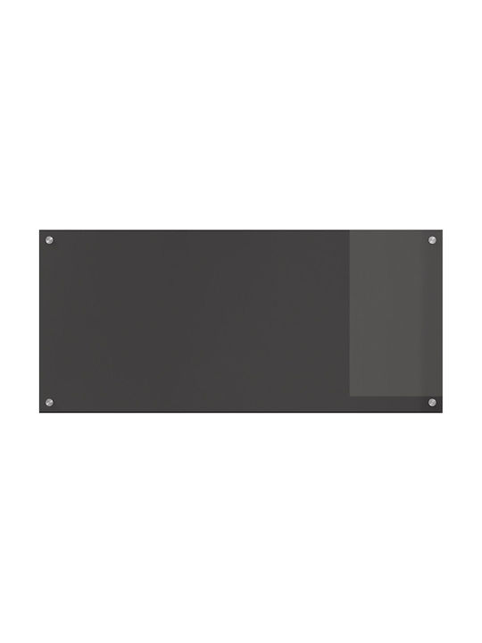 vidaXL Rectangular Glass Back Dark Gray 110x50x0.6cm 42001311