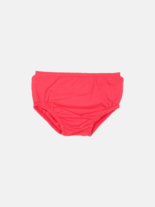 Mädchenkleid Ärmellos Set aus 2 Mit Slip Rosa-koralle
