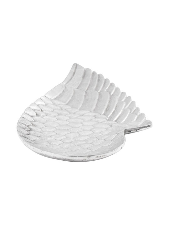 vidaXL Decorative Bowl Silver 40x18x4cm