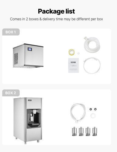 Vevor Ice Dispenser with Daily Production 136kg & Storage Capacity 80kg