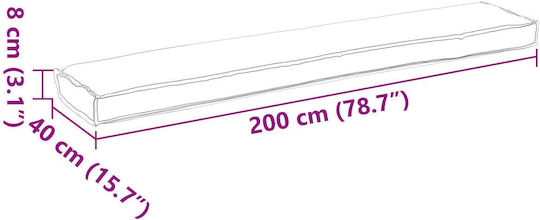 vidaXL Wasserdichtes Sitzbank-Kissen Für Paletten Anthrazit 2Stück 40x200cm
