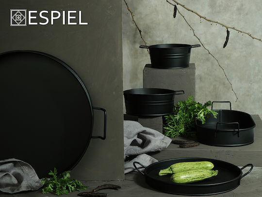 Espiel Метал Поднос за сервиране с Дръжки в Черен Цвят 21x21x7см TEM103 6бр Espiel Метал Поднос за сервиране с Дръжки в Черен Цвят 21x21x7см TEM103 6бр