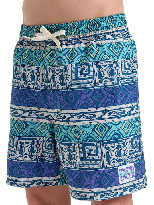 Quiksilver Surfsilk Scallop Costum de baie pentru copii Pantaloni scurți de înot White/blue