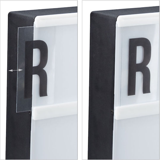 Relaxdays Decorative Lamp Board Black