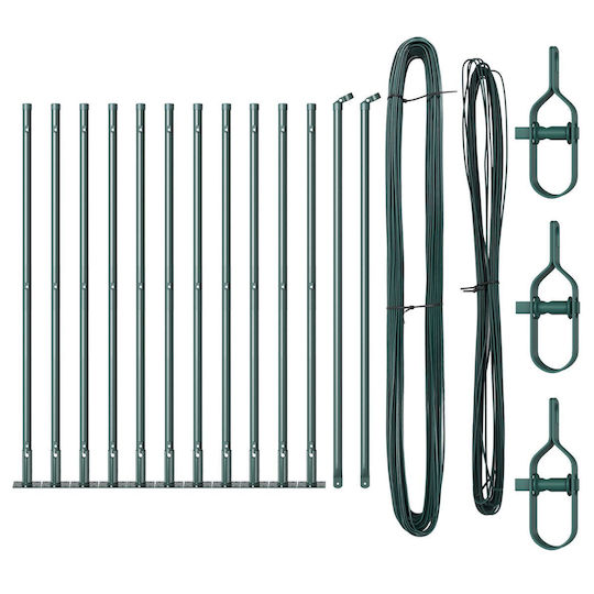 vidaXL Draht für Gartenzaun aus Metall 3.2x3.2x90cm 13Stück Green