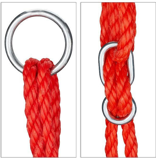 Relaxdays Fabric Hanging Swing Nest 110x110x110cm Red