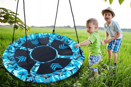 Metal Hanging Swing 100x100x100cm Blue