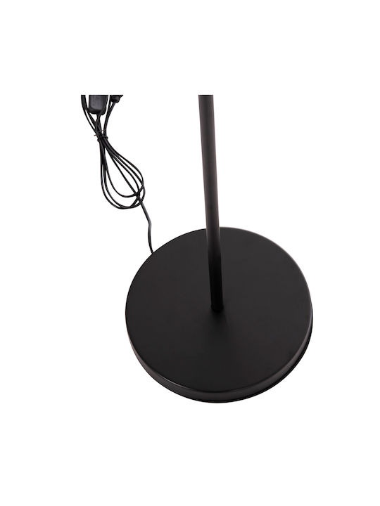 HomeMarkt Kramer Floor Lamp H169xW24cm. with Socket for Bulb E27 Black