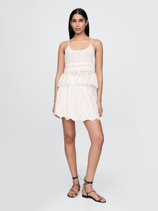 Дамска Блуза Памучна с Тънки Презрамки Off White
