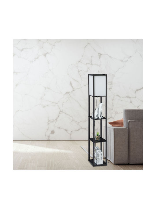 Relaxdays Lampa de podea Î161xL26cm. cu Soclu pentru Bec E27 Negru