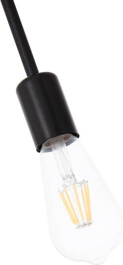 HomeMarkt Lighty Κρεμαστό Φωτιστικό Μαύρο για 4 Λαμπτήρες E27 57x5x52εκ.
