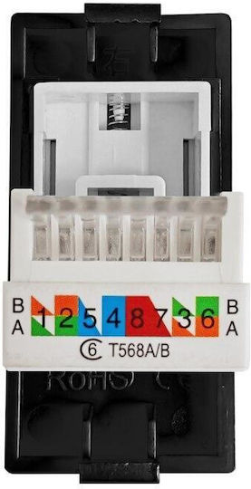 Luxion Cat6 Rj45 Интернет гнездо модул 1м черен