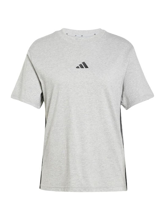 Essentials 3-stripes Women's Athletic T-shirt Gray