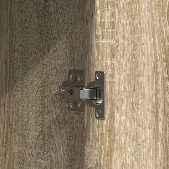 Bodenstehende Schminktisch Schlafzimmer Holz Eiche mit Spiegel 102x33x135cm