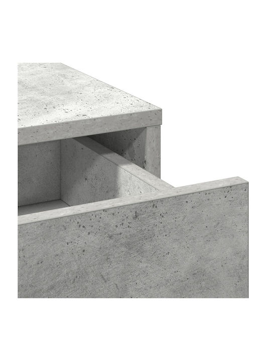 Bodenstehende Schminktisch Schlafzimmer Holz Grau Beton mit Spiegel 40x41x75cm