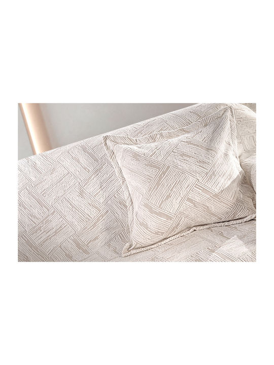 Guy Laroche Ριχτάρι Διθέσιου Καναπέ Chenille 180x250εκ. Natural