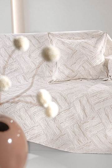 Guy Laroche Lucid Покривка За Триместен Диван Chenille 180x300см Натурален