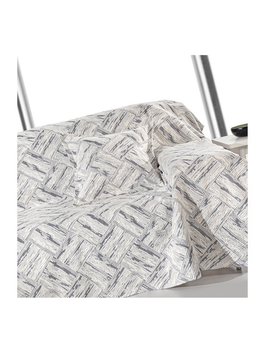 Guy Laroche Dreisitzer-Sofa Wurf Chenille 180x300cm Rauch