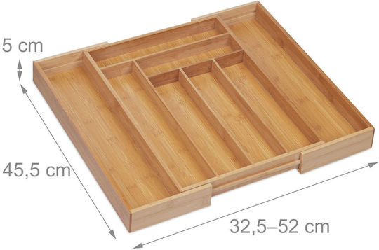 Relaxdays Tăvi Pentru Tacâmuri De Sertar Din Lemn 45.5x32.5x5cm Bej