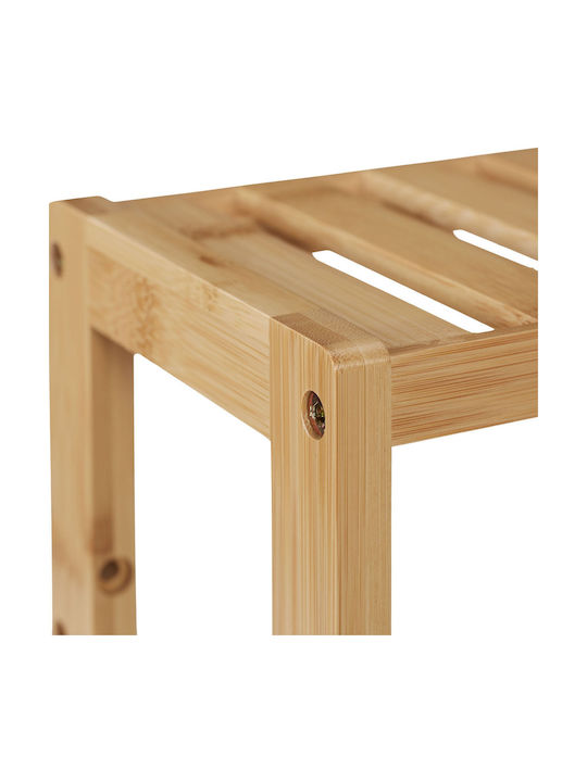 Relaxdays Raft Montat Pe Perete De Baie Din Bambus 54x60x15cm Maro