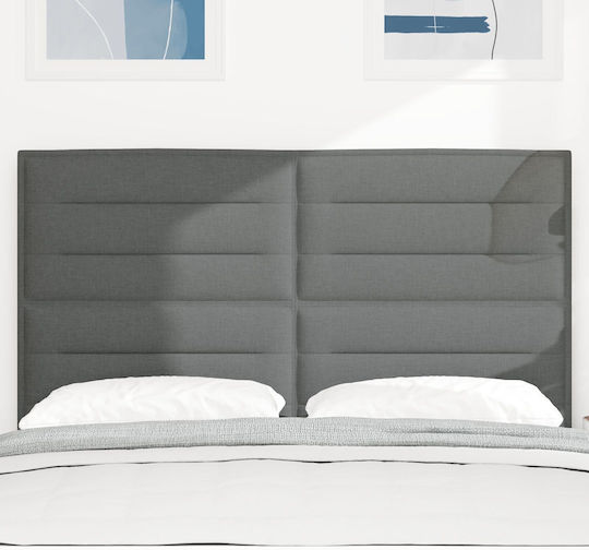 vidaXL Fabric Bed Headboard Dark Gray 160x128cm