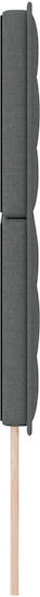 vidaXL Fabric Bed Headboard Dark Gray 160x128cm