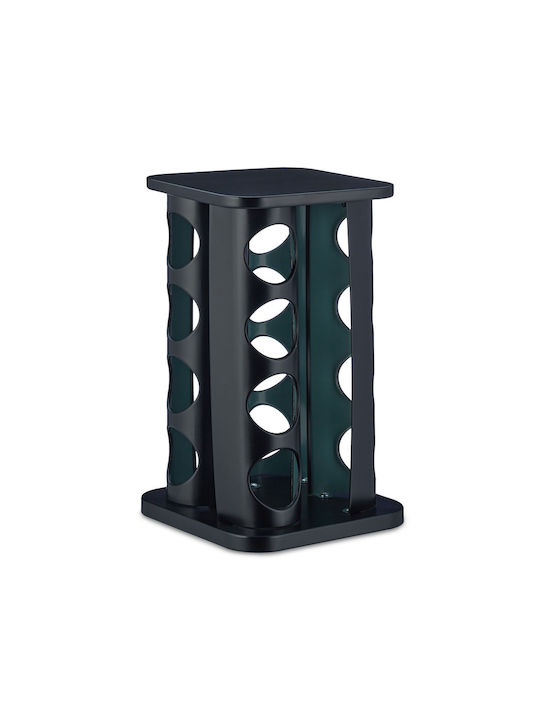 Relaxdays Inox Tabletop Rotating Spice Rack Black
