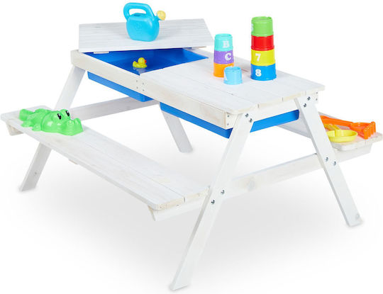 Set Masă cu Scaune pentru Copii pentru Desen din Plastic Alb Relaxdays Set Masă cu Scaune pentru Copii pentru Desen din Plastic Alb Relaxdays